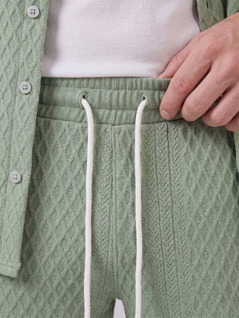 Herren Sommer Waffel Outfit Set