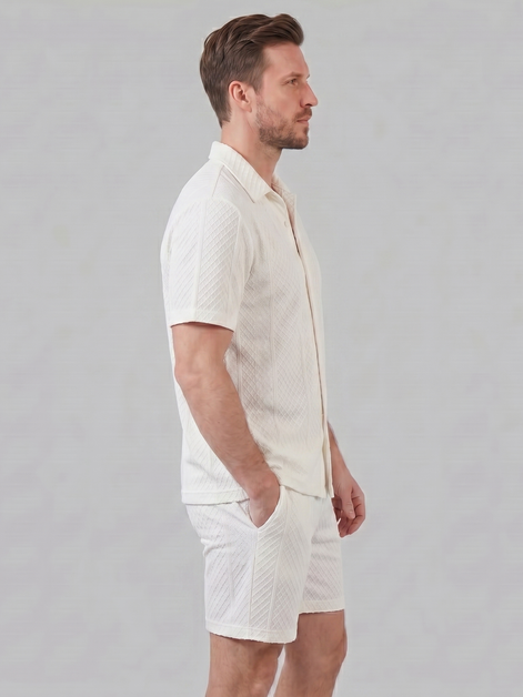 Herren Sommer Waffel Outfit Set