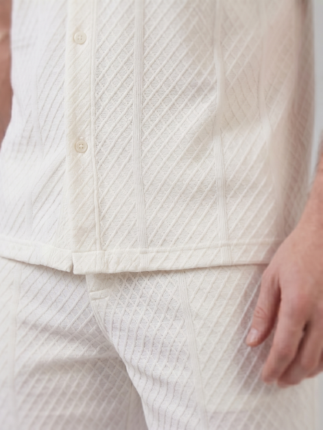 Herren Sommer Waffel Outfit Set