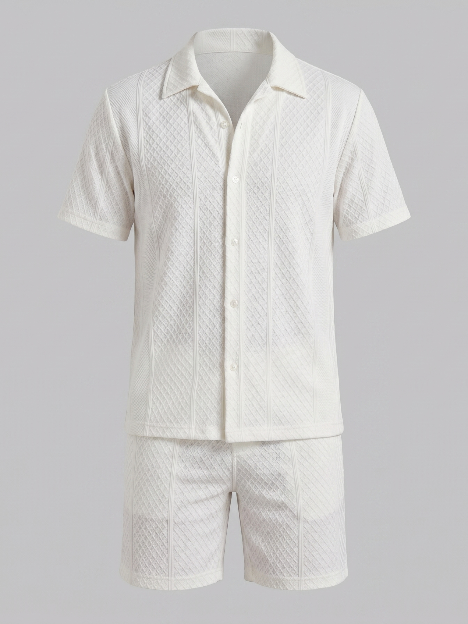 Herren Sommer Waffel Outfit Set