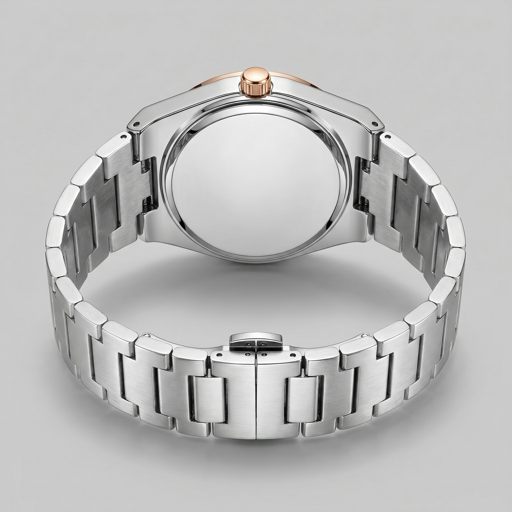Herrenuhr mit Sonnenburst-Zifferblatt Edelstahlarmband