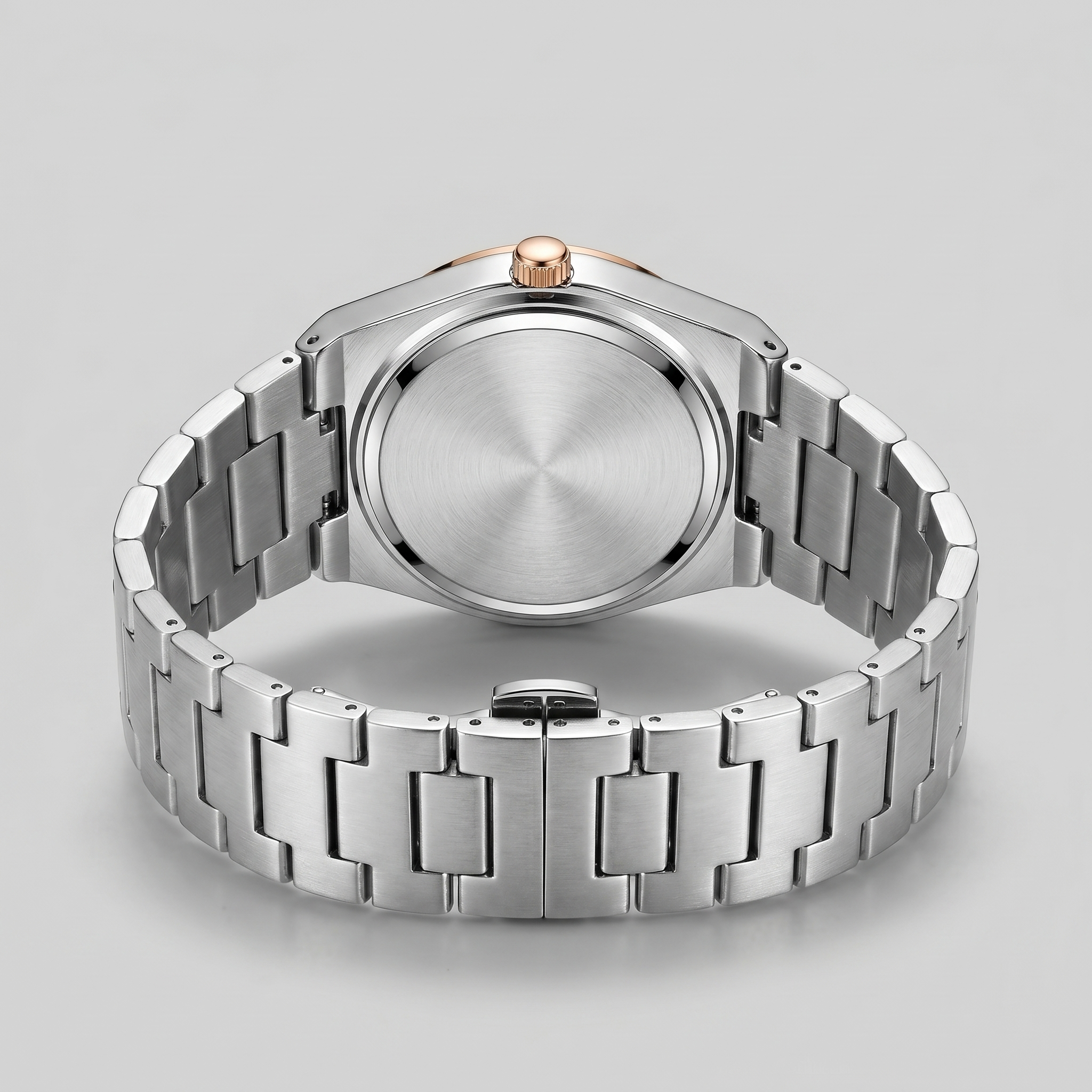 Herrenuhr mit Sonnenburst-Zifferblatt Edelstahlarmband