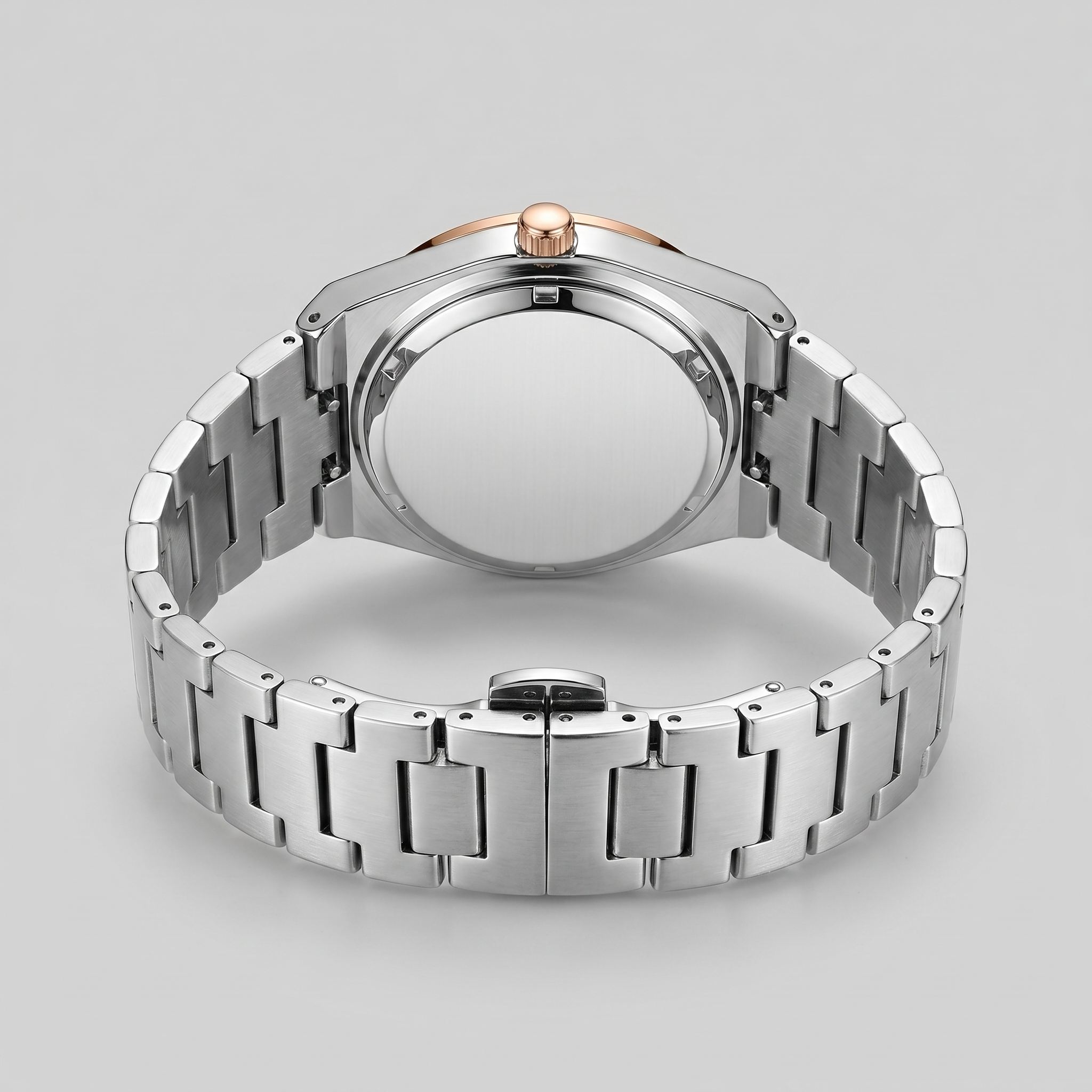 Herrenuhr mit Sonnenburst-Zifferblatt Edelstahlarmband