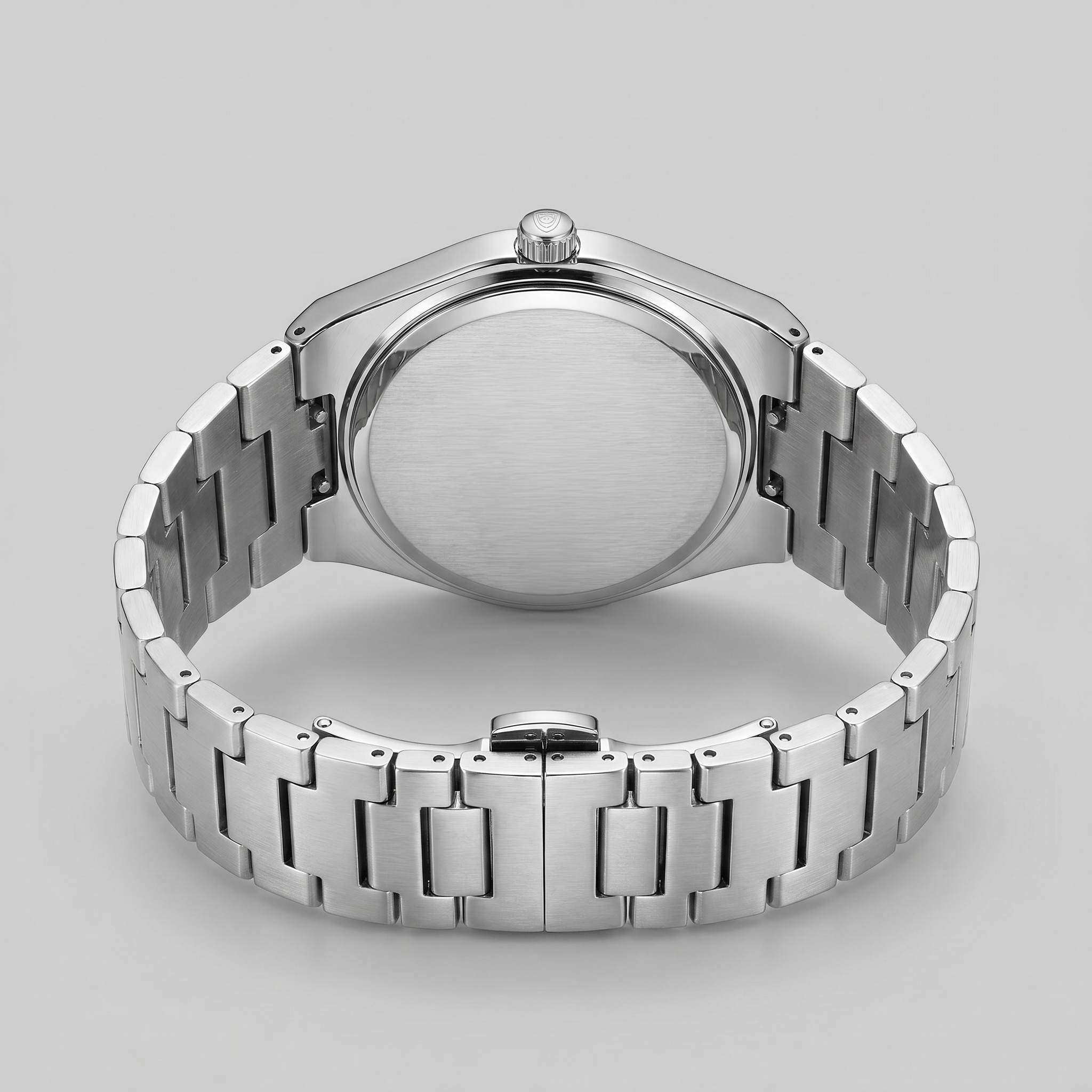 Herrenuhr mit Sonnenburst-Zifferblatt Edelstahlarmband