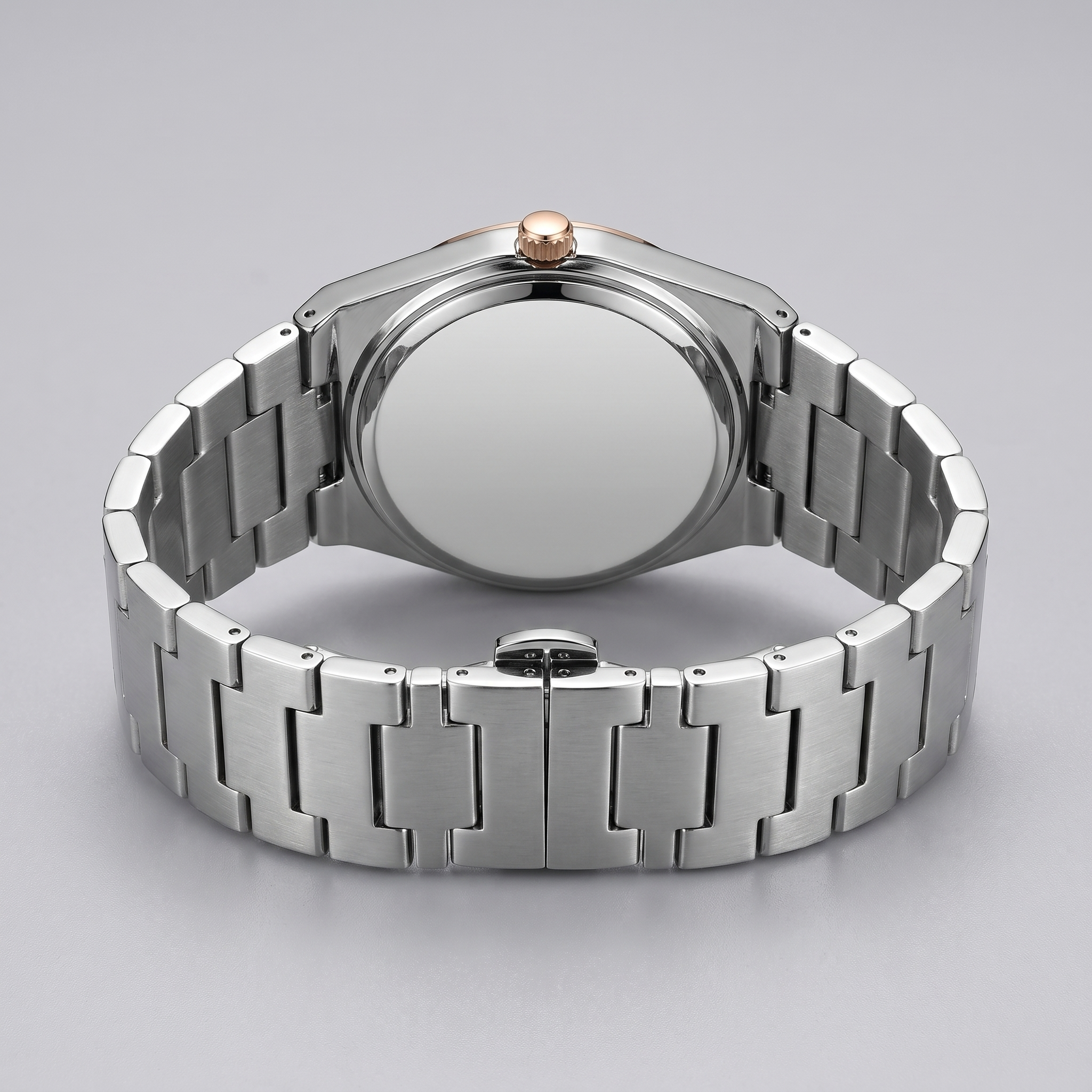 Herrenuhr mit Sonnenburst-Zifferblatt Edelstahlarmband