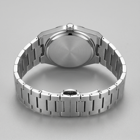 Herrenuhr mit Sonnenburst-Zifferblatt Edelstahlarmband