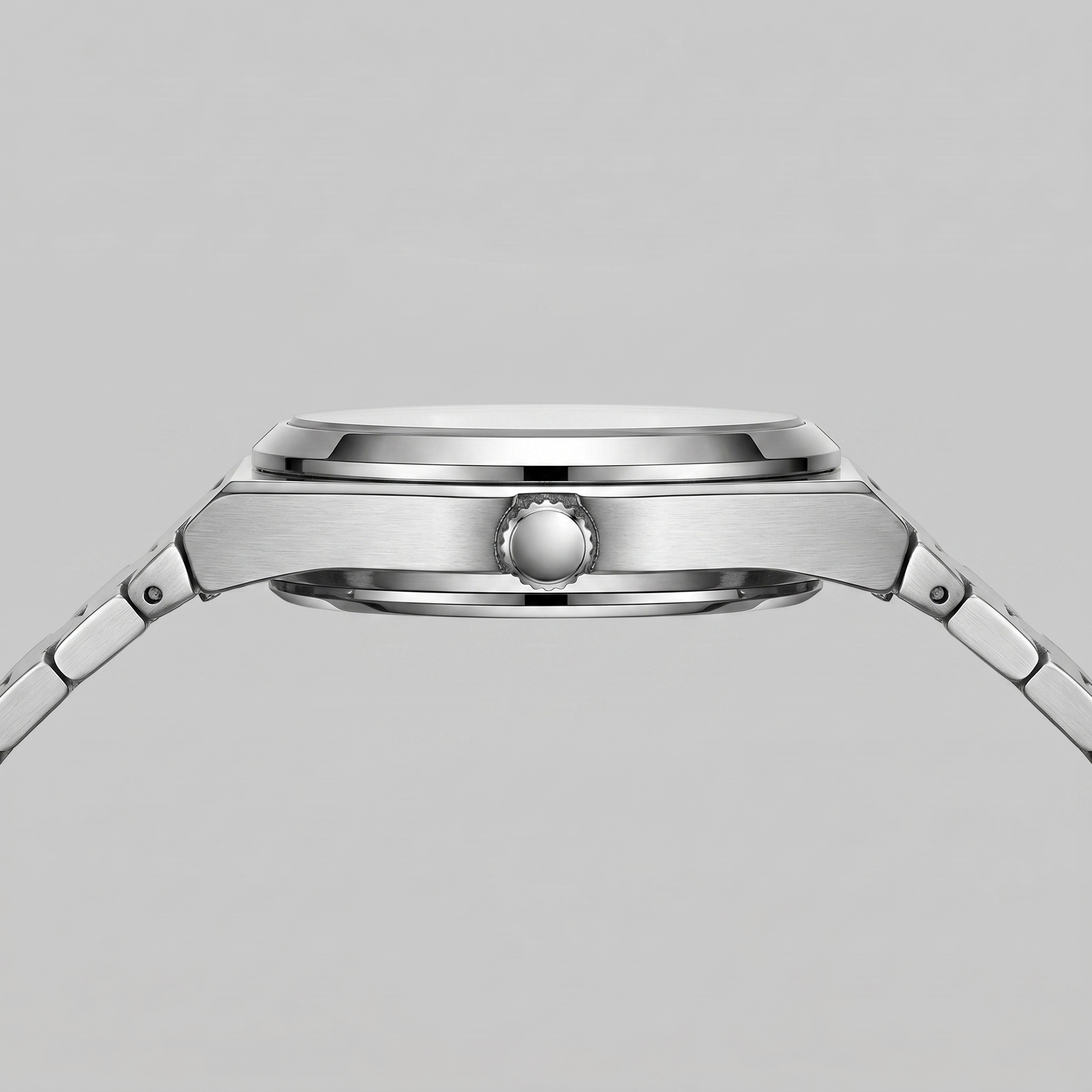 Herrenuhr mit Sonnenburst-Zifferblatt Edelstahlarmband