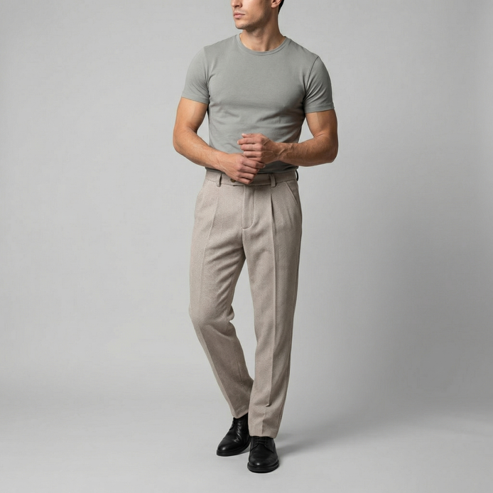 Klassische Herrenhose mit schmal zulaufendem Bein