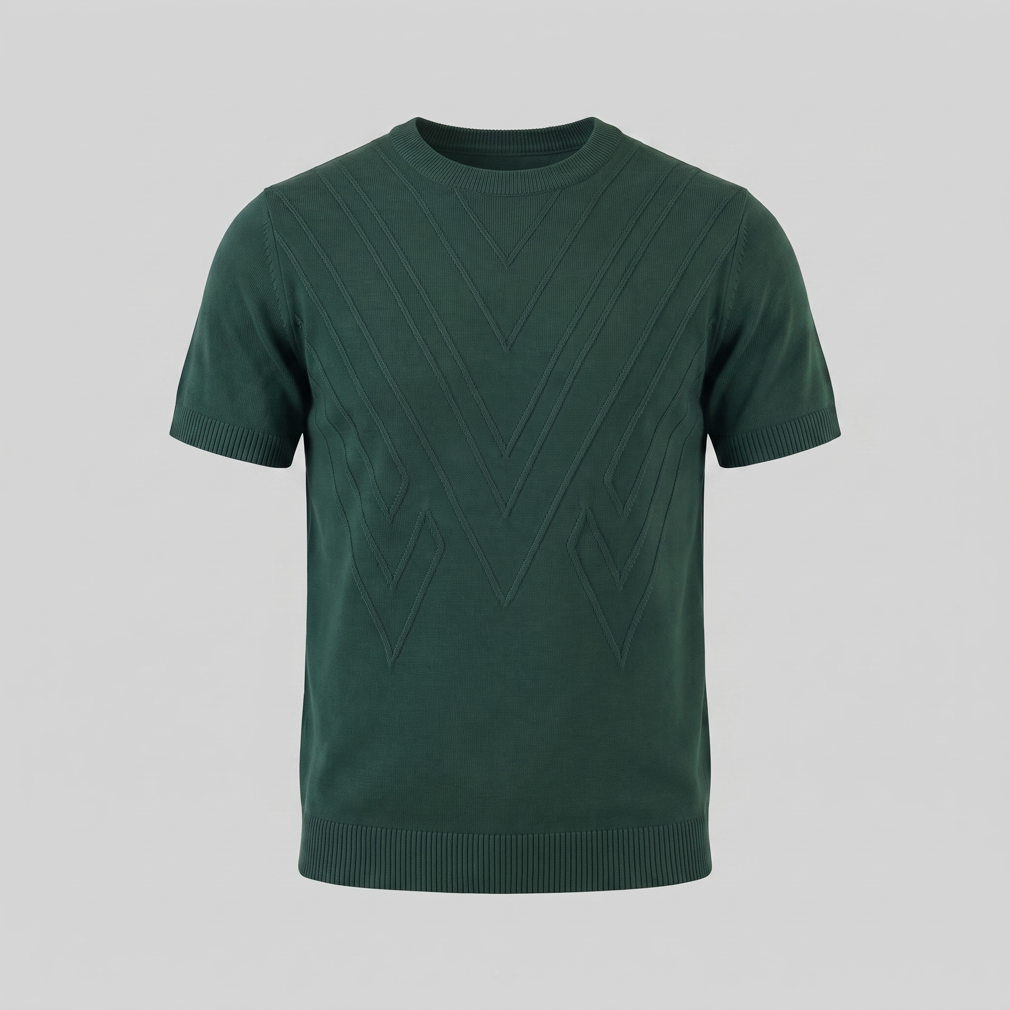 Herren Texturiertes Strick T Shirt