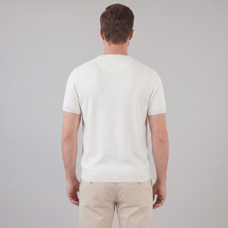 Herren Texturiertes Strick T Shirt