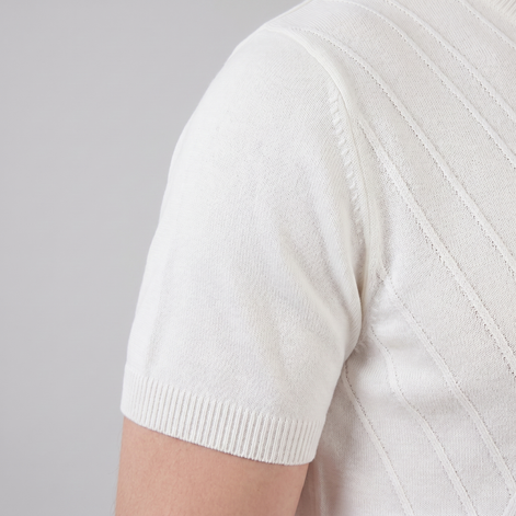 Herren Texturiertes Strick T Shirt