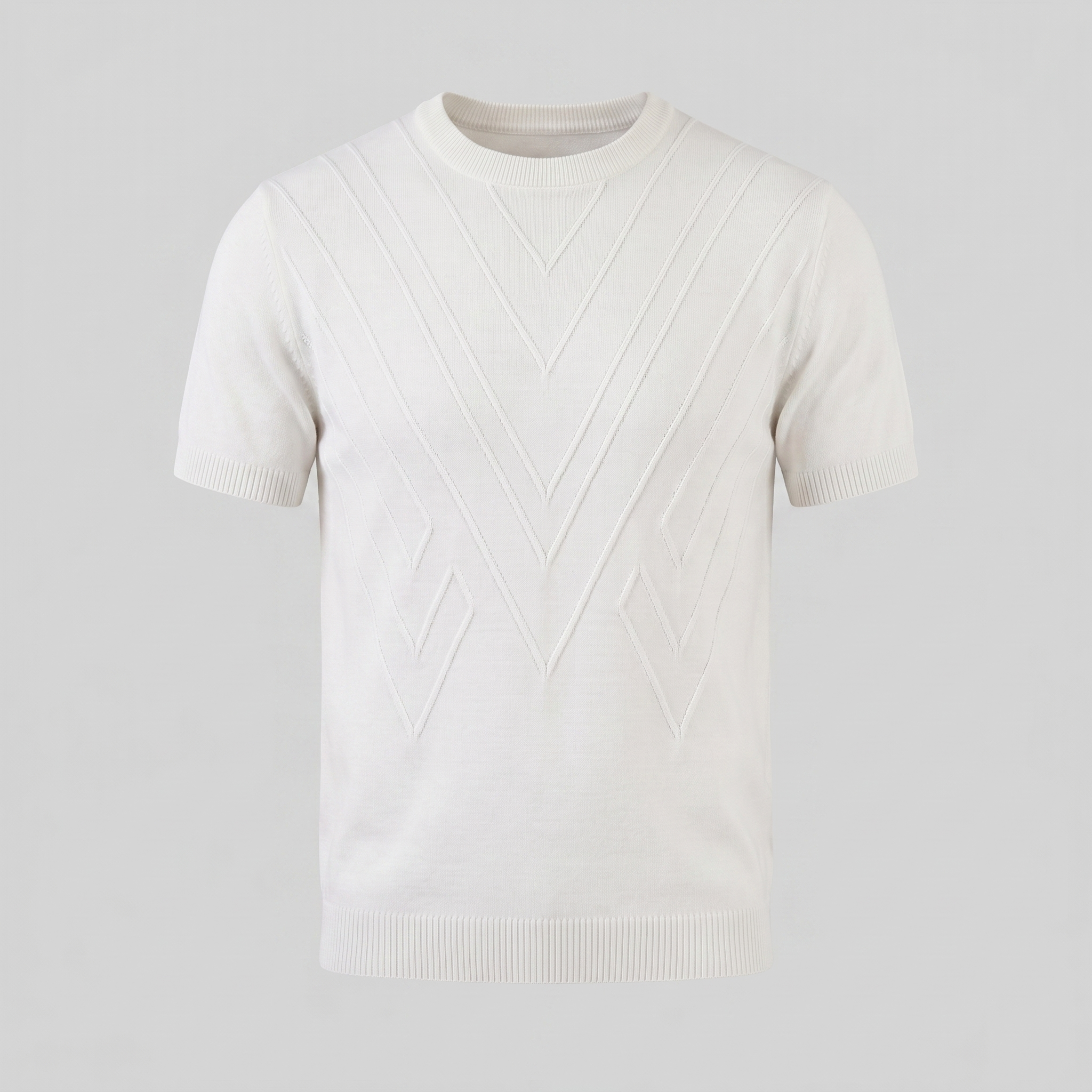Herren Texturiertes Strick T Shirt