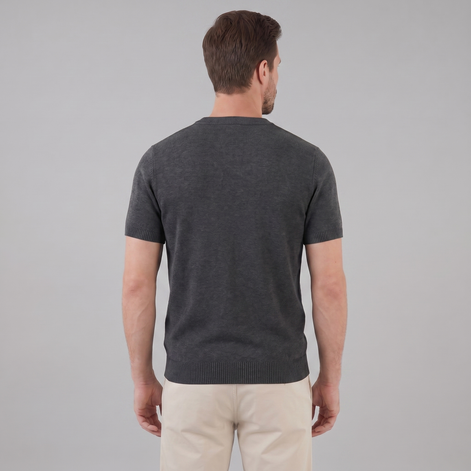 Herren Texturiertes Strick T Shirt