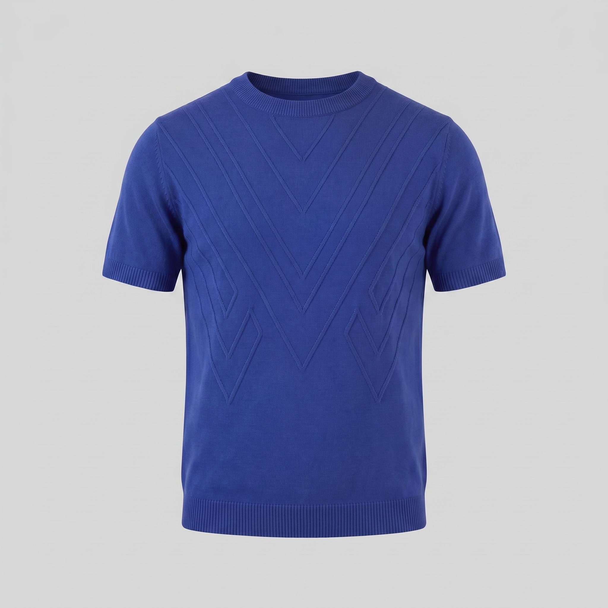 Herren Texturiertes Strick T Shirt