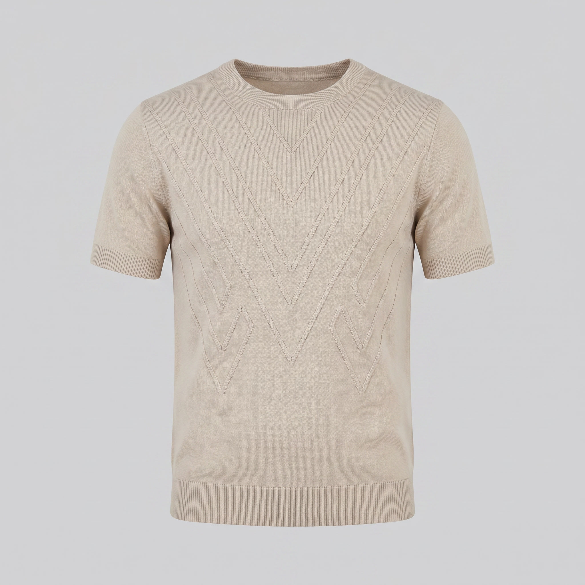 Herren Texturiertes Strick T Shirt