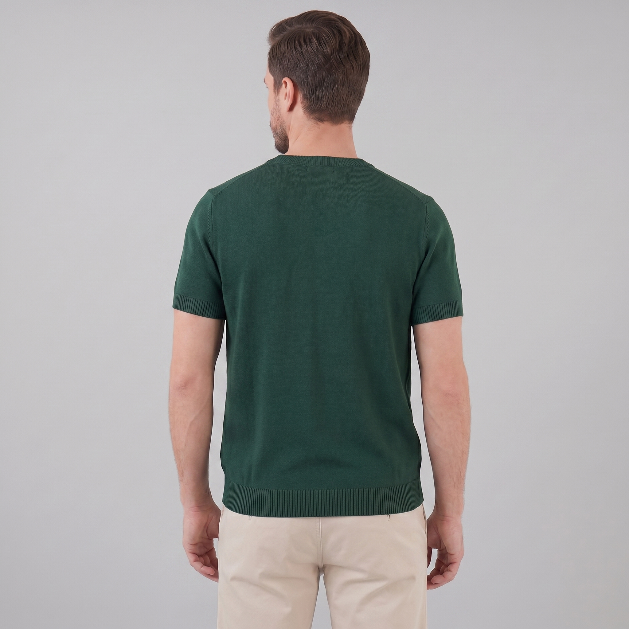 Herren Texturiertes Strick T Shirt