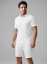 Herren Texturiertes Polo Und Shorts Set