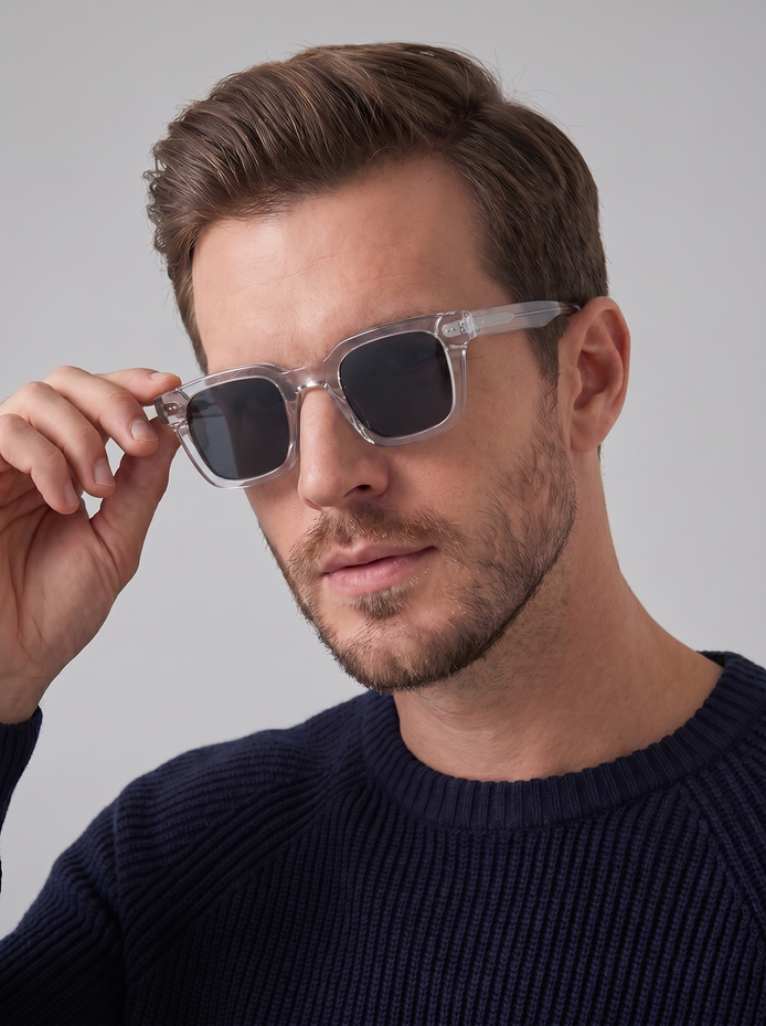 Trendige Sonnenbrillen Für Herren Mit Dunklen Gläsern