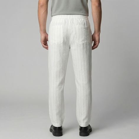 Herren Leinenhose Mit Kordelzug