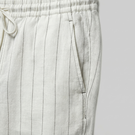 Herren Leinenhose Mit Kordelzug