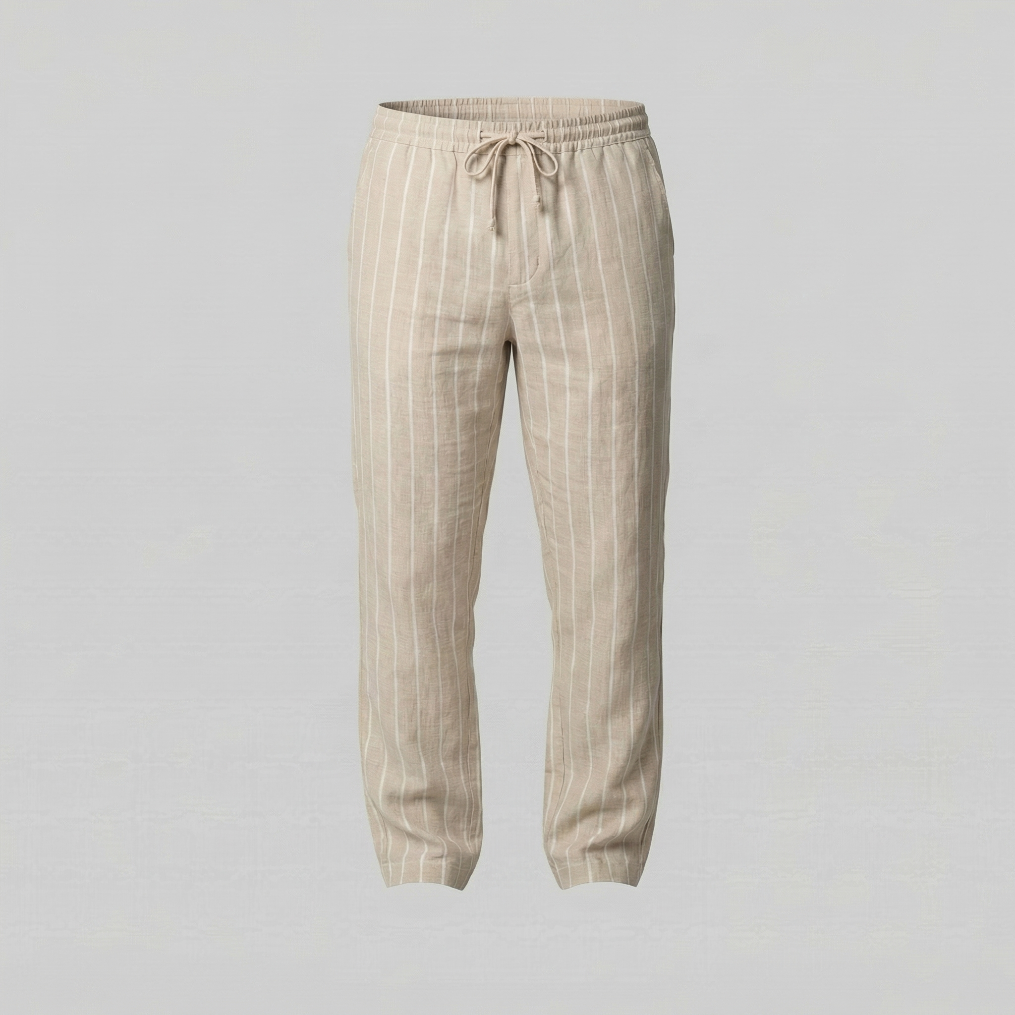 Herren Leinenhose Mit Kordelzug