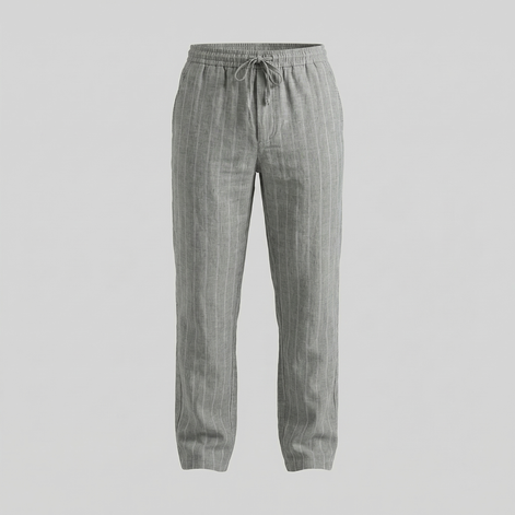 Herren Leinenhose Mit Kordelzug