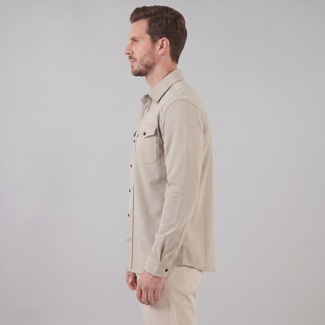 Herren Overshirt Mit Zwei Brusttaschen Slim Fit