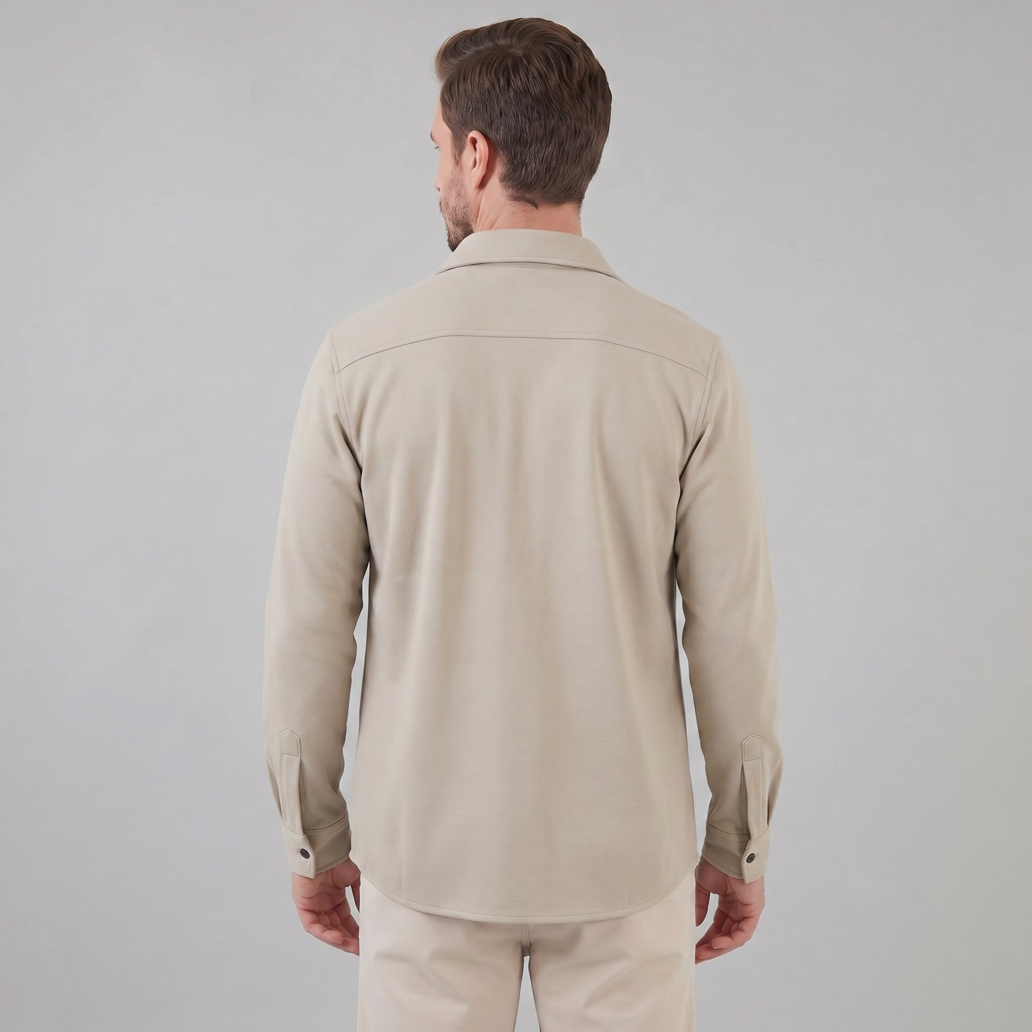 Herren Overshirt Mit Zwei Brusttaschen Slim Fit