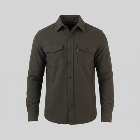 Herren Overshirt Mit Zwei Brusttaschen Slim Fit