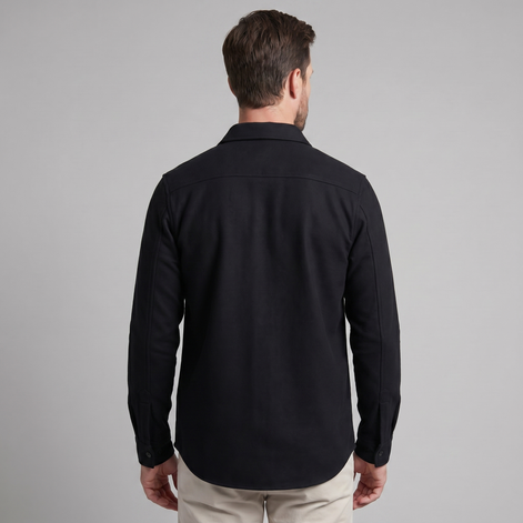 Herren Overshirt Mit Zwei Brusttaschen Slim Fit