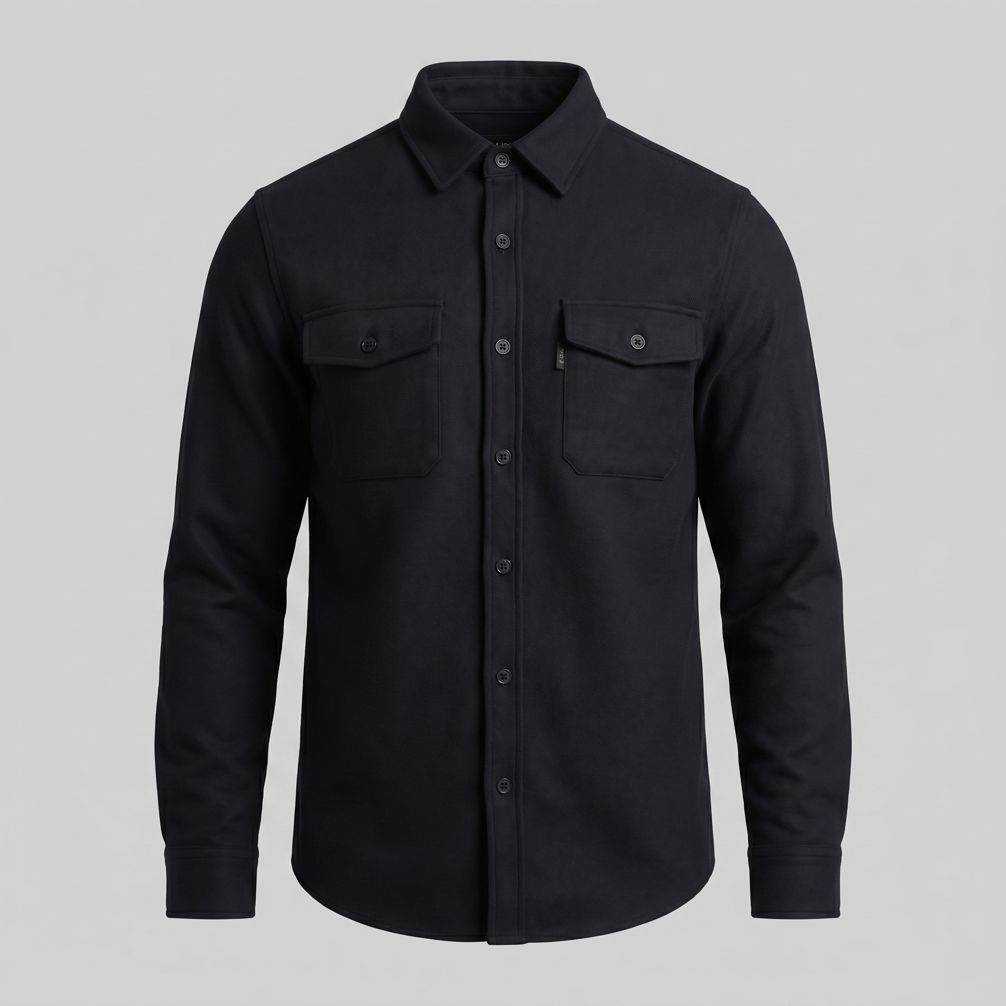 Herren Overshirt Mit Zwei Brusttaschen Slim Fit