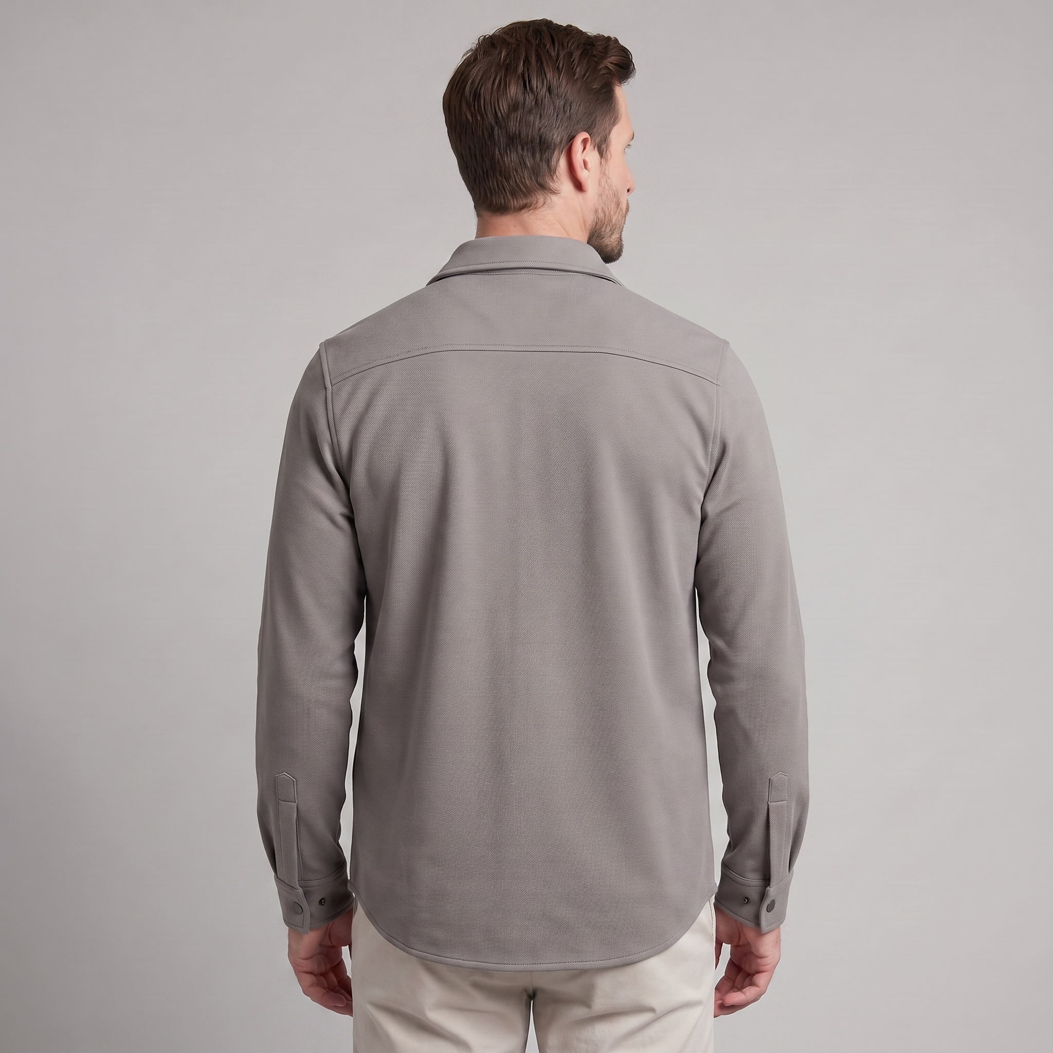 Herren Overshirt Mit Zwei Brusttaschen Slim Fit