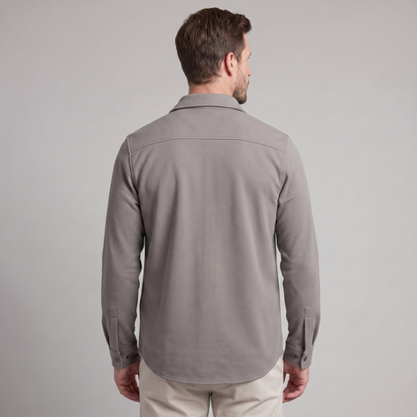 Herren Overshirt Mit Zwei Brusttaschen Slim Fit