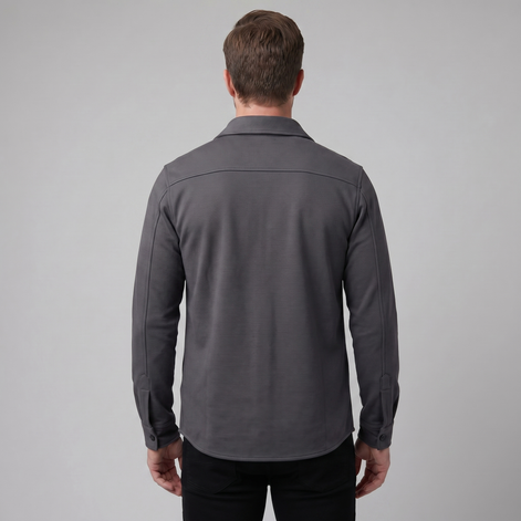 Herren Overshirt Mit Zwei Brusttaschen Slim Fit
