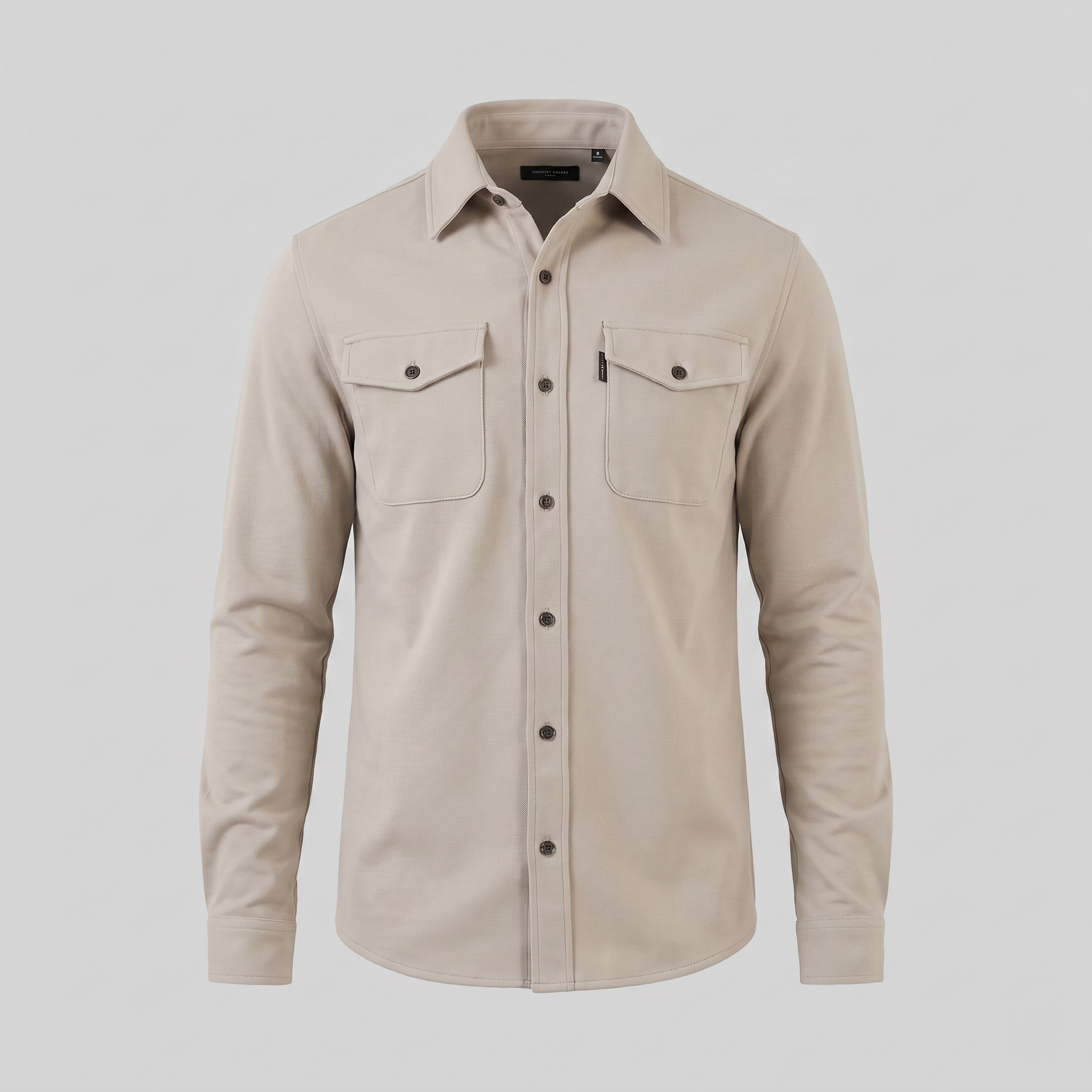 Herren Overshirt Mit Zwei Brusttaschen Slim Fit