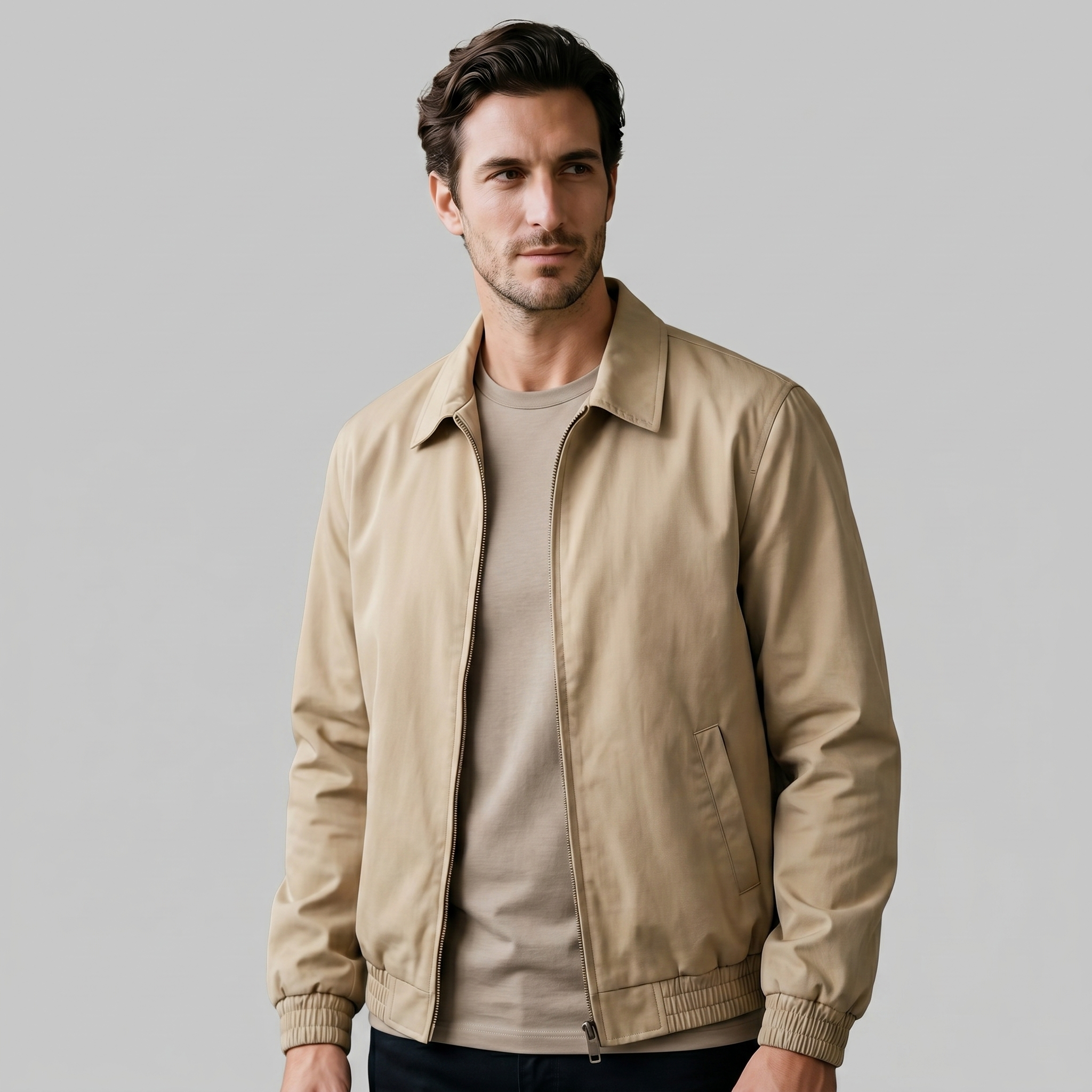Herren Jacke Im Urbanen Stil Mit Reißverschlussdetails
