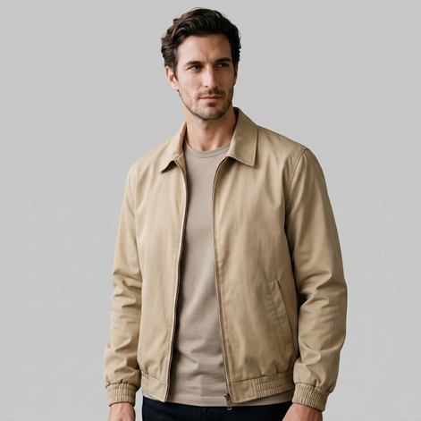 Herren Jacke Im Urbanen Stil Mit Reißverschlussdetails