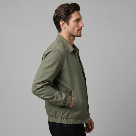 Herren Jacke Im Urbanen Stil Mit Reißverschlussdetails