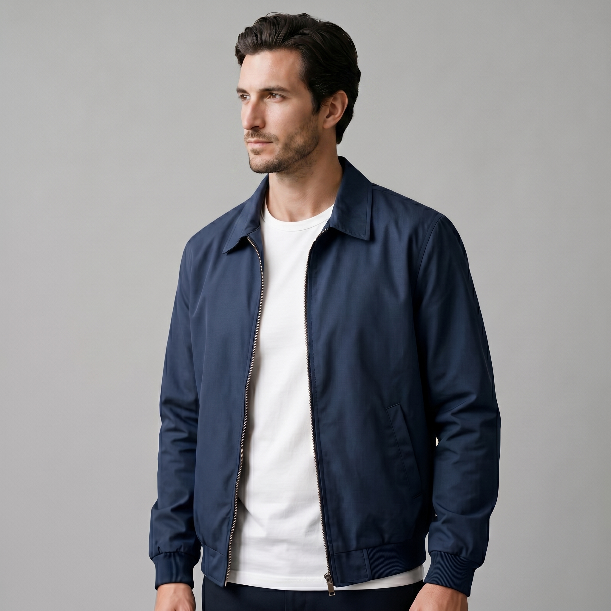 Herren Jacke Im Urbanen Stil Mit Reißverschlussdetails