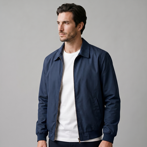 Herren Jacke Im Urbanen Stil Mit Reißverschlussdetails