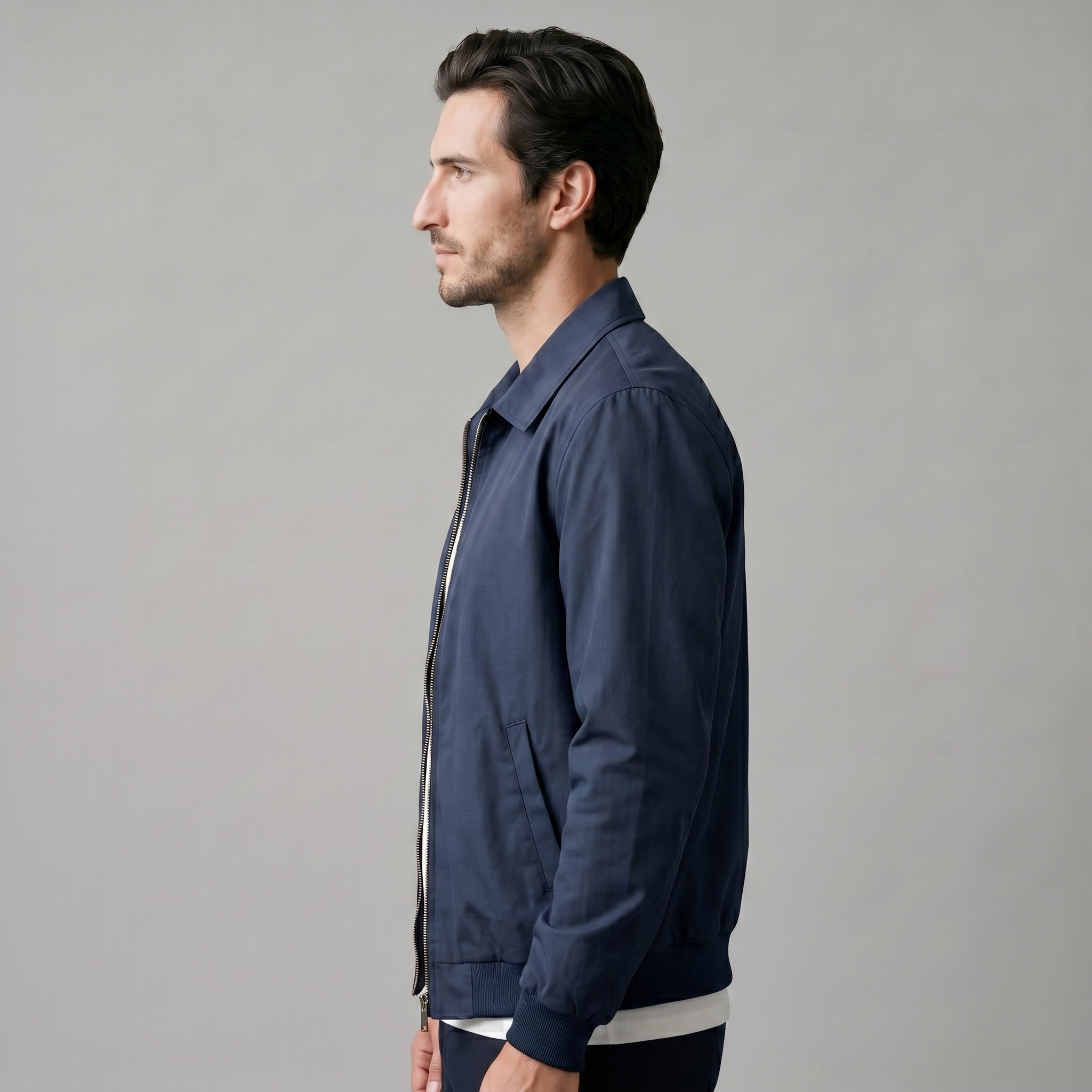 Herren Jacke Im Urbanen Stil Mit Reißverschlussdetails