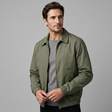 Herren Jacke Im Urbanen Stil Mit Reißverschlussdetails