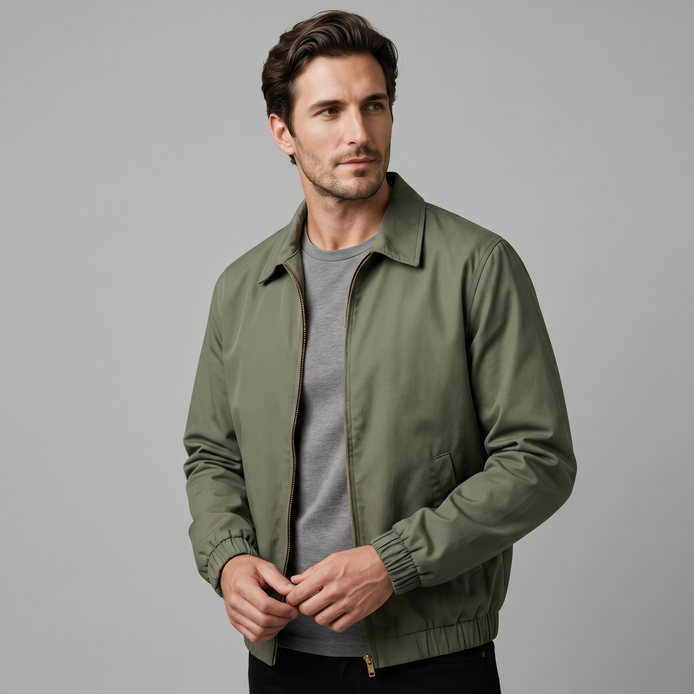 Herren Jacke Im Urbanen Stil Mit Reißverschlussdetails