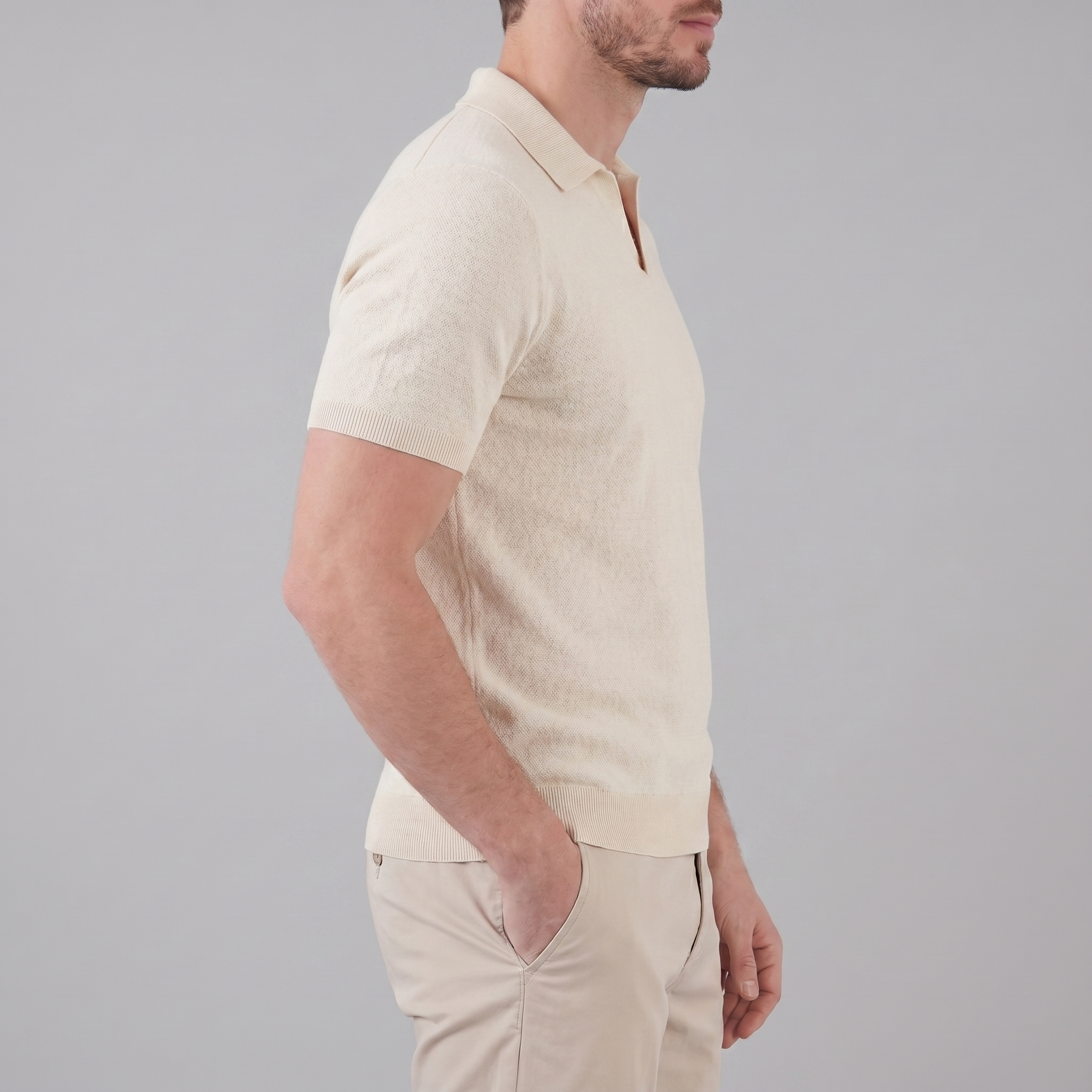 Herren Sommer Polo mit V-Ausschnitt