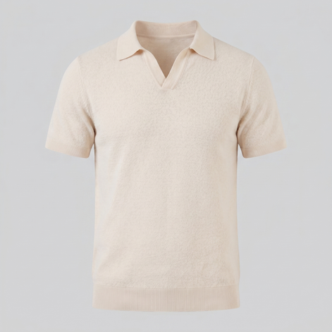 Herren Sommer Polo mit V-Ausschnitt