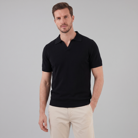 Herren Sommer Polo mit V-Ausschnitt