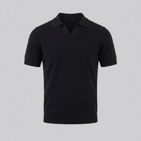 Herren Sommer Polo mit V-Ausschnitt