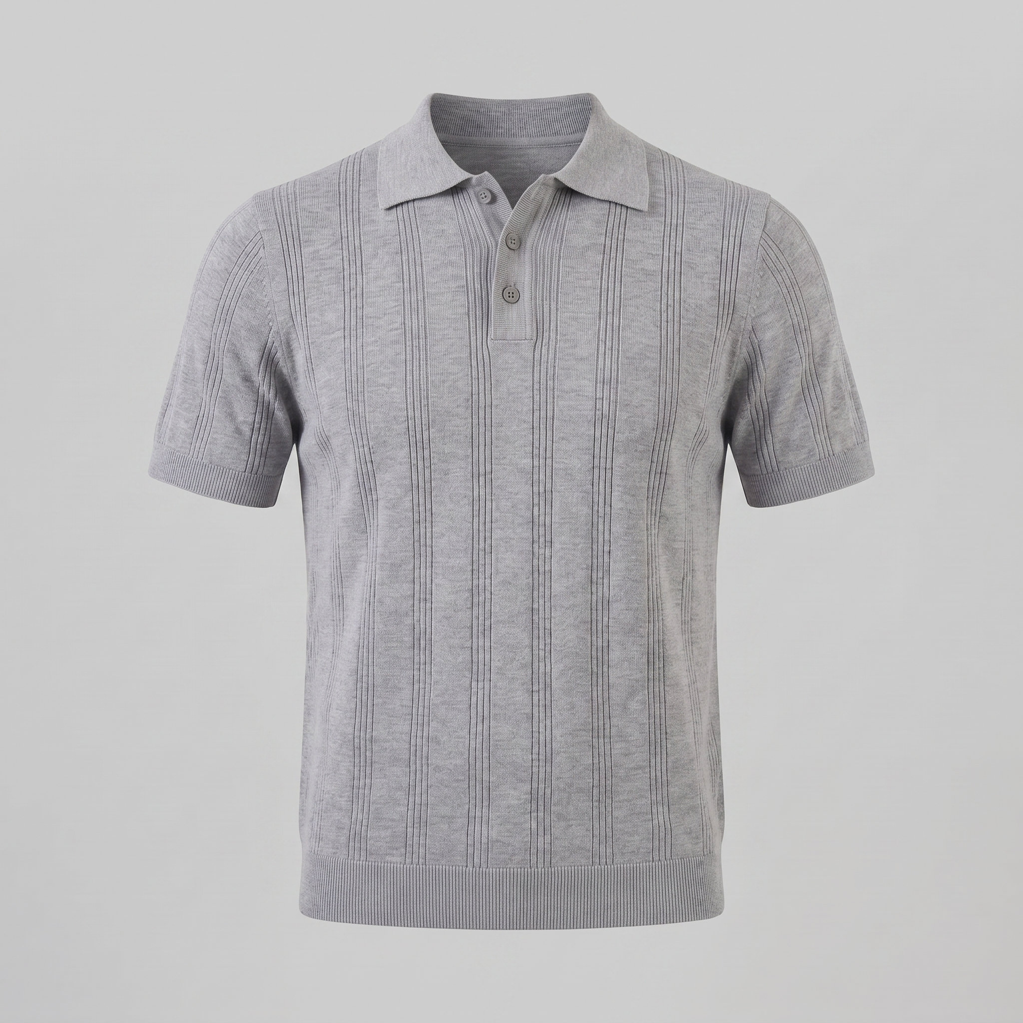 Herren Vertikal Gestreiftes Strickpolo