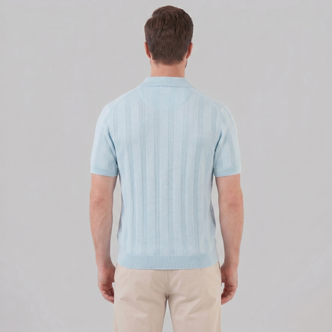 Herren Vertikal Gestreiftes Strickpolo