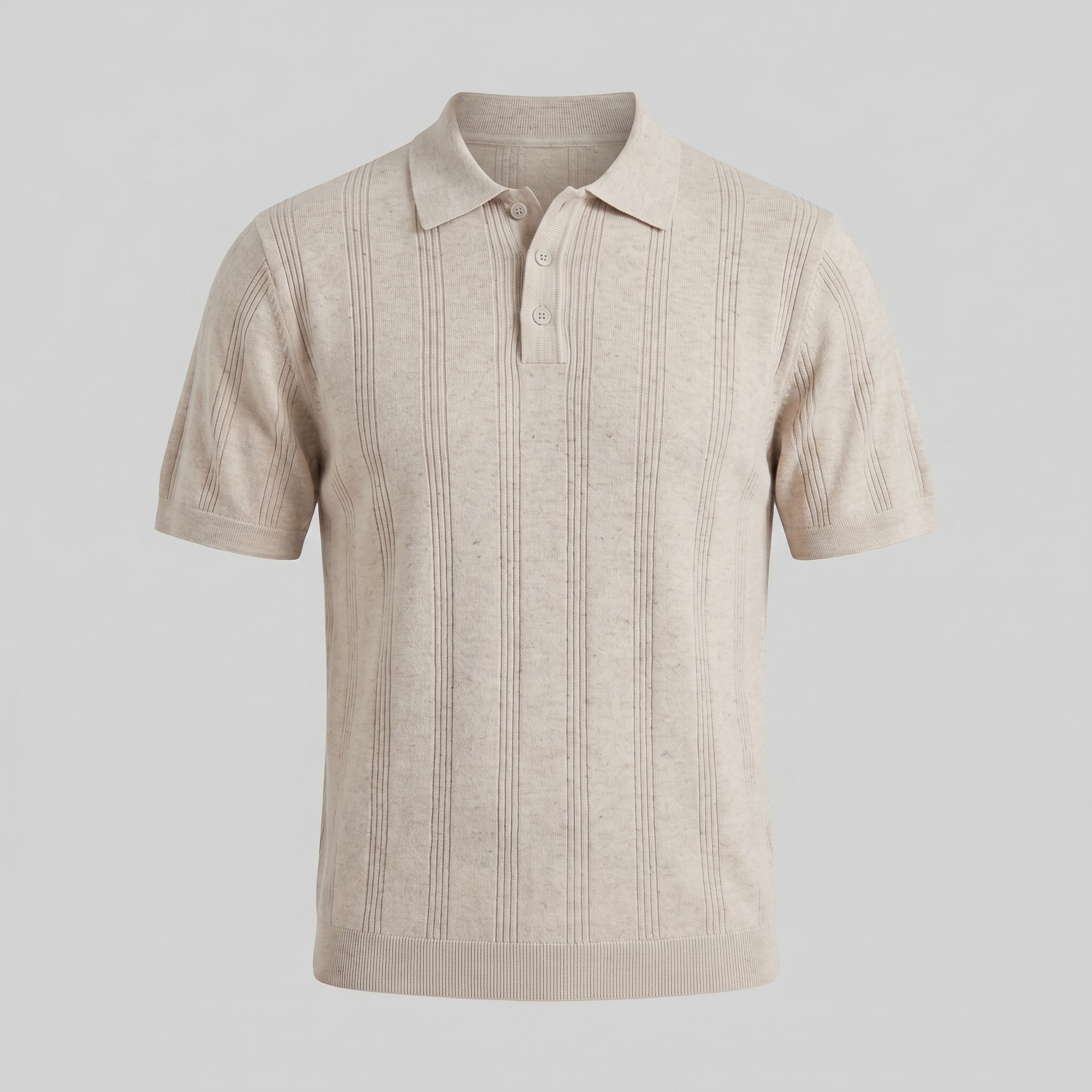 Herren Vertikal Gestreiftes Strickpolo